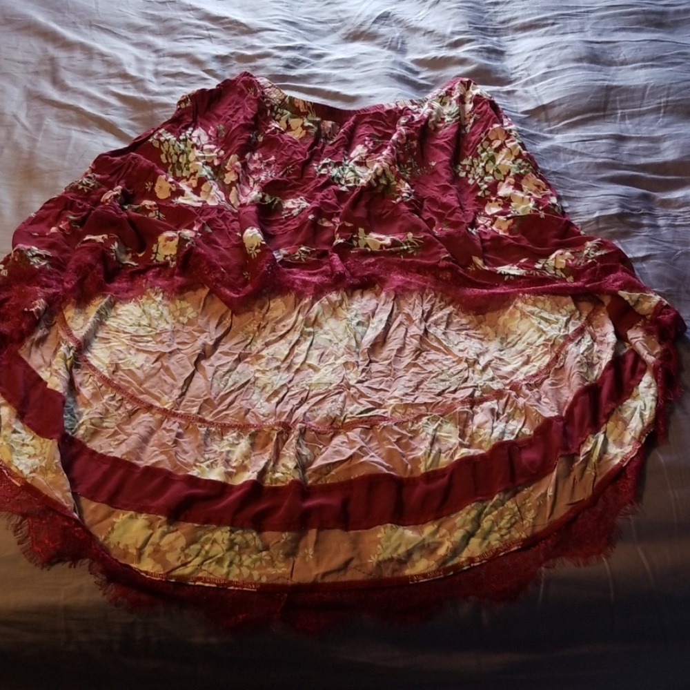 High low floral skirt